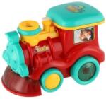 Teddies Locomotiva/Tren cu suflator de bule, plastic 18 cm, functioneaza cu baterie cu sunet si lumina (TD00850723) Tub balon de sapun