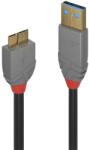 Lindy 36766 USB kábel 1 M USB 3.2 Gen 1 (3.1 Gen 1) USB A Micro-USB B Fekete (36766) (36766)