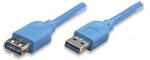 TECHLY 0.5m USB 3.0 A M/F USB kábel 0, 5 M USB 3.2 Gen 1 (3.1 Gen 1) USB A Kék (ICOC-U3-AA-005-EX) (ICOC-U3-AA-005-EX)