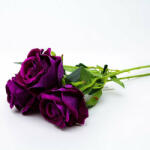  Bársony tapintású lila-bordó rózsa 50cm, 1db (Barsonytapintasu-lilas-bordo-rozsa-50-cm)