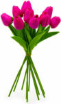 10 szálas tulipán csokor művirág - rózsaszín árnyalatok (110617)