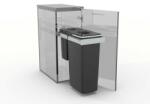 EKOTECH - Beépíthető hulladékgyűjtő SMART Inox 1x26 liter+1x7 liter lágyan záródó (930241602301)
