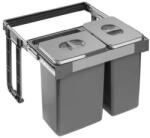 EKOTECH - Beépíthető hulladékgyűjtő FREE JAZZ SHORT 60 - 2x20 liter (93014162606) - watermarkt