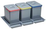 EKOTECH - Beépíthető hulladékgyűjtő PRACTIKO 800 - 3x15 liter + 3 tartó (91634100B5)