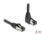 Delock Cablu de retea RJ45 Cat. 8.1 S/FTP drept/unghi 90 grade sus 2m Negru, Delock 80395 (80395)