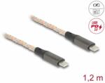 Delock Cablu USB type C la USB type C PD 3.0 100W cu RGB T-T 1.2m, Delock 88288 (88288)