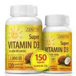 Zenyth Pharmaceuticals Super Vitamina D3 ZENYTH PHARMACEUTICALS 2000UI 120CPS+30CPS Promo