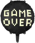 PartyDeco S. r. o Fólia lufi, Game over, 45 cm, fekete