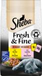 Sheba Fresh & Fine szószban - Csirke és Lazac (MSC), 6x50g - 300 g