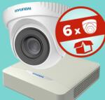 Hyundai 6 dómkamerás, 2MP (FHD 1080p), IP kamerarendszer