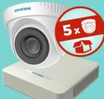 Hyundai 5 dómkamerás, 2MP (FHD 1080p), IP kamerarendszer