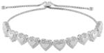 BeSpecial Bratara reglabila din argint 925 cu inimioare si zirconii (BTU0254)