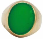 Aczél Zálogház és Ékszerszalon Zálogból visszamaradt zöld köves arany pecsétgyűrű