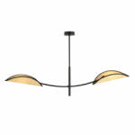 Emibig Lustra moderna neagra din ratan si 2 becuri Lotus (1108/2)