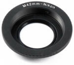  M42-Nikon bajonett átalakító gyűrű (üveggel) (M42-NGB)