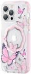 Kingxbar Husa Kingxbar Butterfly Series magnetic case for iPhone 14 MagSafe case with butterflies pink - vexio