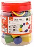 Viga Toys Margele mari din lemn colorate (VIG58466)