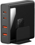 Xmart Комплект Зарядно устройство Xmart 2 x Type-C и 2 x USB GaN 100W и Кабел Type-C към Type-C 1.2 м (21337) - azo