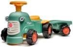FALK tractor baby Maurice verde vintage cu remorca (FA901C)