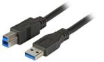 EFB-Elektronik USB3.0 Anschlusskabel A-B, St-St, 3, 0m, schwarz, Classic (K5247SW. 3) (K5247SW.3)