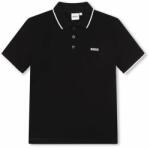 HUGO BOSS tricouri polo din bumbac pentru copii culoarea negru, cu imprimeu PPYX-POB035_99X