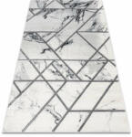 Glamour EMERALD szőnyeg 0085 glamour, elegáns márvány, geometriai fehér / ezüst 120x170 cm (AF655)