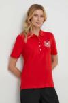 Tommy Hilfiger tricou polo femei, culoarea roșu WW0WW41061 PPYH-POD005_33X