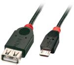 Lindy 31935 USB kábel 0, 5 M USB 2.0 Micro-USB B USB A Fekete, Vörös (31935) (31935)