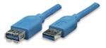 TECHLY 3.0m USB 3.0 A M/F USB kábel 3 M USB 3.2 Gen 1 (3.1 Gen 1) USB A Kék (ICOC-U3-AA-30-EX) (ICOC-U3-AA-30-EX)