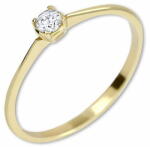  Brilio Eljegyzési gyűrű sárga aranyból kristállyal 226 001 01036 (Kerület 58 mm)