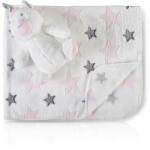 Cangaroo Ajándékdobozos plüss takaró (90x75 cm) - Plüss unikornis játékkal - Rózsaszín csillagok