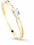  Cutie Diamonds Csillogó sárga arany eljegyzési gyűrű gyémánttal DZ8027-00-X-1 (Kerület 58 mm)