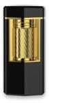 Xikar Meridian Black - Gold Soft Flame szivaros öngyújtó nagy méretű szivarokhoz is - fekete és arany (600BKGD)