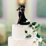  Esküvői tortadísz fekete (KB-7680-26)