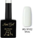 Ami Gel Gel de Baza Colorat - Retro 2 Ways Base Gel Polish White AG9102 14ml - Ami Gel