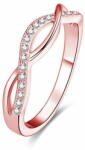 Beneto Rózsaszín aranyozott ezüst gyűrű kristályokkal AGG191 (Kerület 50 mm)