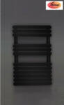 AREZZO design Design Flat törölközőszárítós radiátor, fekete, 80x50 cm, AR-FB8050 (AR-FB8050)
