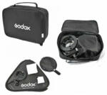 Godox S-típusú 80x80cm-es Softbox és rendszervaku tartó bowens bajonett csatlakozási ponttal, méhsejtráccsal+ táska (D103062) (D103062)