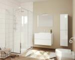 Savinidue Easy 80cm-es két fiókos fürdőszobaszekrény fényes fehér+ mosdó - mindigbutor