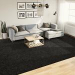 vidaXL fekete hosszú szálú bozontos modern szőnyeg 300 x 400 cm (375286) - pepita
