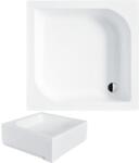 Besco Ares szögletes zuhanytálca 80 × 80 × 16, 5 cm - BAA-80-KW + OAA-80-KW (BAA-80-KW + OAA-80-KW)