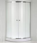  Niagara Lotus íves zuhanykabin tálca nélkül Alex zuhanytálcával - 90x90 cm -frost üveggel