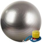 Verk Group Gimnasztikai rehabilitációs labda pumpával, 65cm, ezüst szín