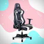 Warrior Chairs gamer szék fekete-fehér (EXTRA-1)