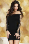 Chilirose CR 3608 SM Black seamless Minidress Dress - fekete, női miniruha