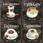 Szalvéta 1db 33x33cm Types of Coffee, Kávéfajták (AMB.13308250)