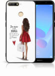  MY ART Husă de protecție pentru Huawei Y6 Prime 2018 RED DRESS (137)