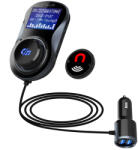 Tellur FMT-B4 Bluetooth FM Modulátor, MicroSD, USB Gyorstöltés 3.0, Kihangosító, A2DP, 12-24V, Fekete
