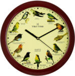 TIKO TIME falióra, quartz, bordó színű műanyag tok, madaras számlap, (madárhangos) (7646-5)