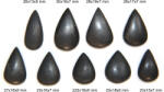  Cabochon Shungit - Picatura - 22-30x13-19x5-7 mm - 1 Buc